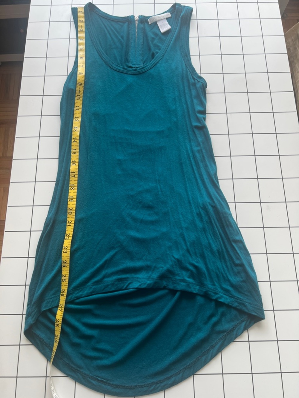 Teal Sleeveless High-Low Tank Top NWOT Size S